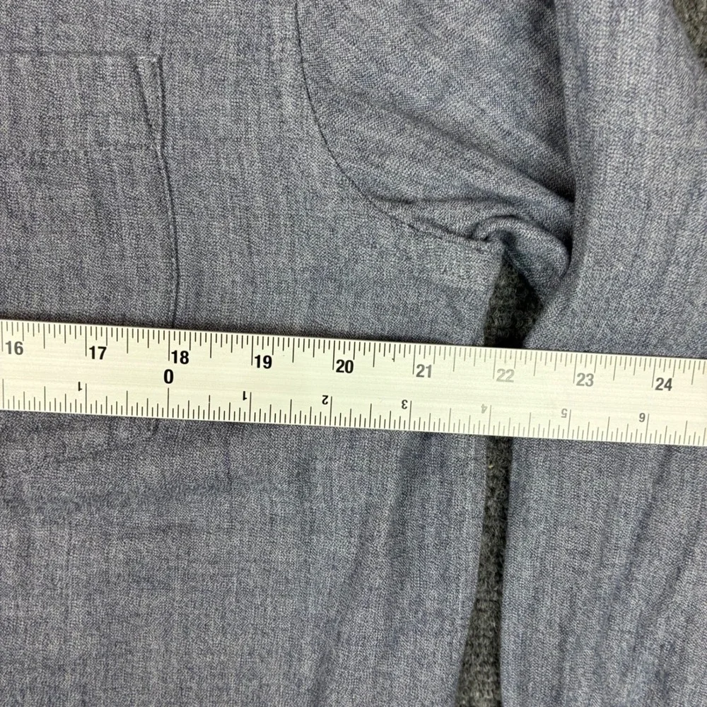 Banana Republic Men Untucked Fit Blue Cotton Button Down Shirt Large Long Sleeve